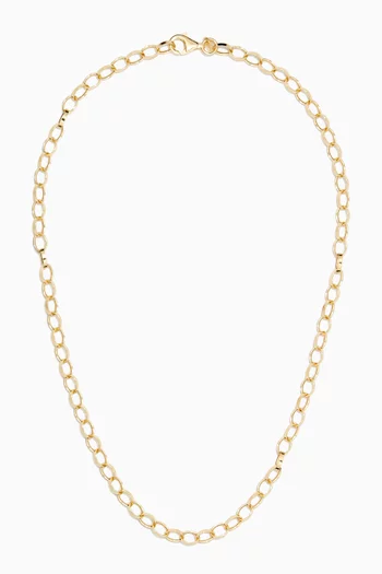 Oval Cable Chain Necklace in 14kt Gold Vermeil