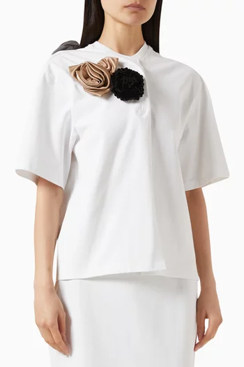 Embellished Top in Cotton-jersey
