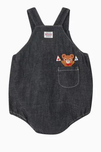 Bear Motif Romper in Cotton