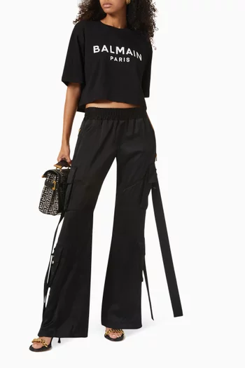 Logo Crop T-shirt in Jersey