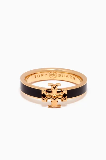 Kira Enamel Ring in 18kt Gold-plated Brass
