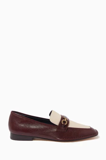 Perrine Loafers in Crackled Leather