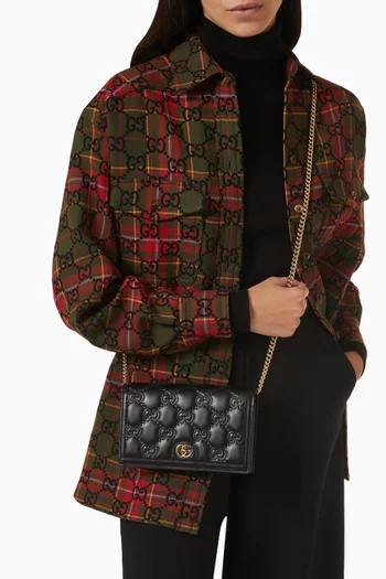 GG Matelassé Chain Wallet in Leather