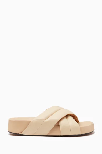 Airali Slide Sandals in Leather