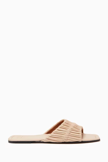 Casoria Slide Sandals in Nappa Leather