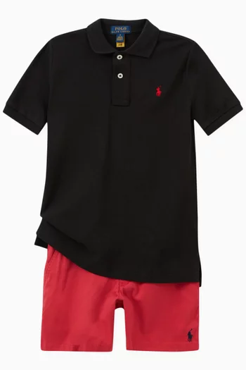 Logo Polo Shirt in Cotton