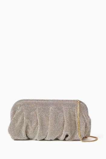 Venus La Grande Rhinestone Clutch in Crystal Mesh