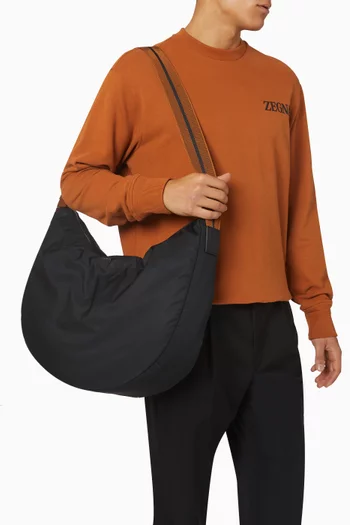 Panorama Hobo bag in Technical Fabric
