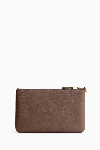 Small Wristlet Pouch in Leather