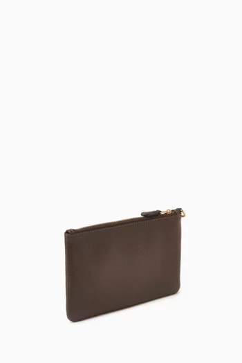 Small Wristlet Pouch in Leather