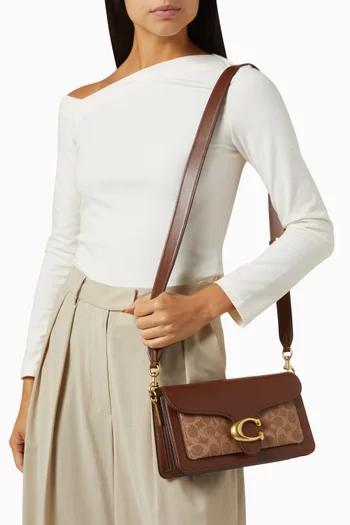 Tabby 26 Signature-print Shoulder Bag in Coated-canvas & Leather