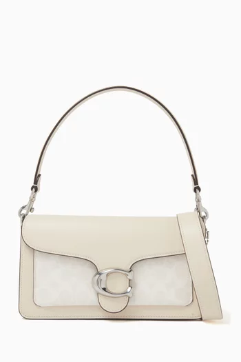 Tabby 26 Signature-print Shoulder Bag in Coated-canvas & Leather