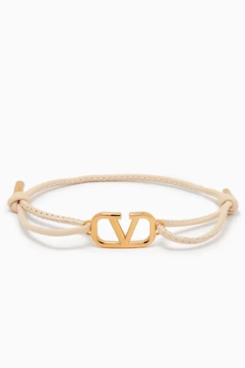Valentino Garavani' VLOGO Bracelet in Leather