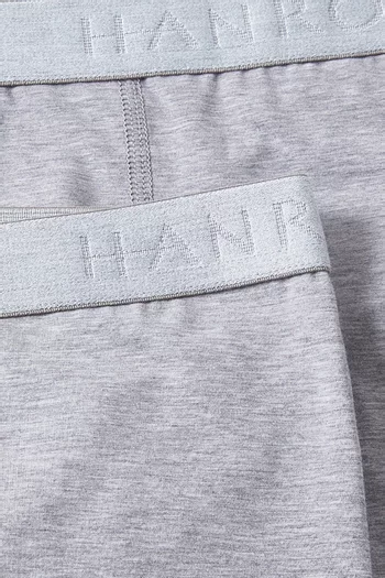 طقم بوكسر بشعار الماركة قطن جيرسيه، قطعتان