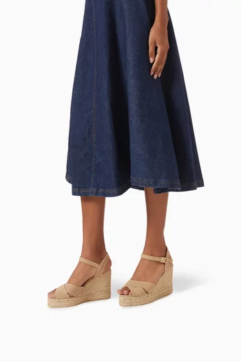 Blaudell 110 Espadrille Wedges in Canvas
