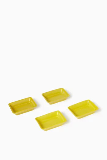 Nablus Mini Tray in Porcelain, Set of 4