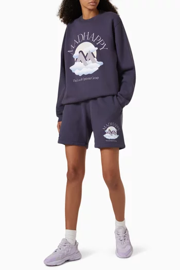 شورت أوت دورز مطبوع صوف قطني