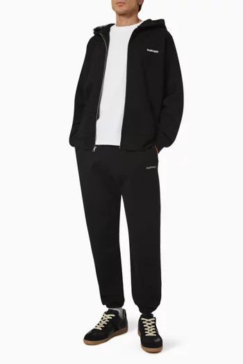 كنزة بغطاء رأس كلاسيكس بسحّاب صوف قطني