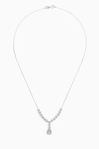 Sheaf Diamond Necklace in 14kt White Gold