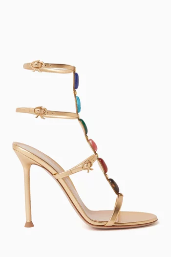 Shanti 105 Sandals in Metallic Nappa