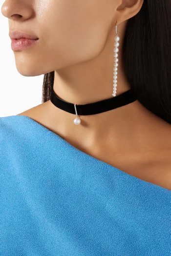 Graduated Pearl Dangler Earrings in 14kt Gold