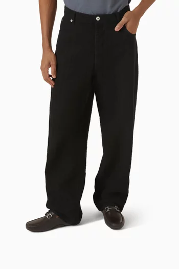 حذاء درايفر مزين بحلية جانشيني جلد عجل