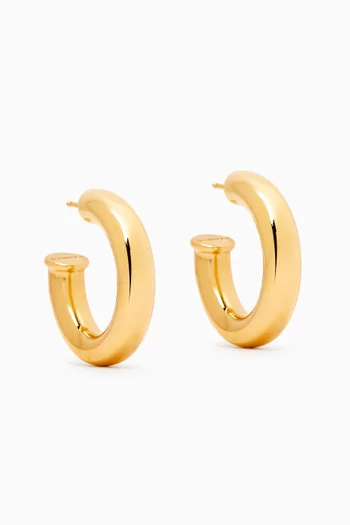 Hoop Earrings in 18kt Gold-plated Brass