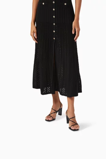 Faye Strappy Square-toe Sandals in Leather