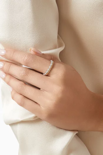 Salasil Diamond Twin Ring in 18kt Yellow & White Gold