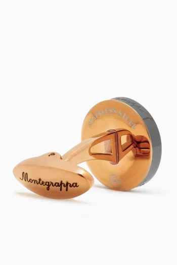 Il Signore Cufflinks in 18kt Rose Gold-plated Metal