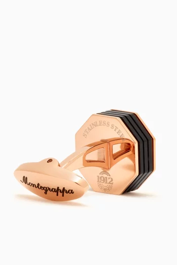 NeroUno Cufflinks in Rose Gold PVD