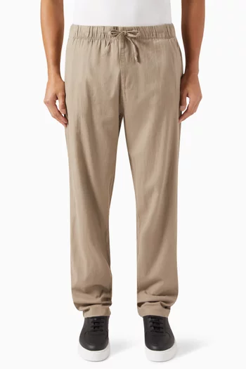 Pull-on Pants in Stretch Linen Blend