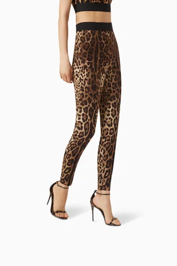 Keira Printed Leo 105 Sandals in Shiny Calf-skin Leather