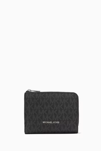 Hudson Folio Wallet in Signature Monogram Jacquard