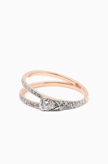 Coraline Diamond Ring in 14kt Rose Gold