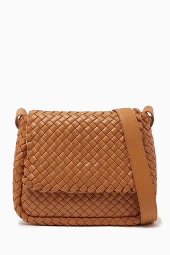 Cobble Shoulder Bag in Intreccio Leather