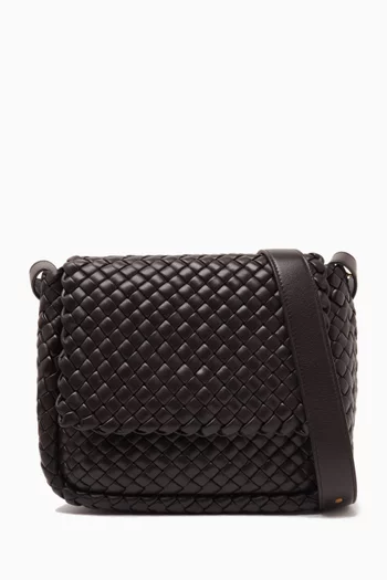 Cobble Shoulder Bag in Intreccio Leather