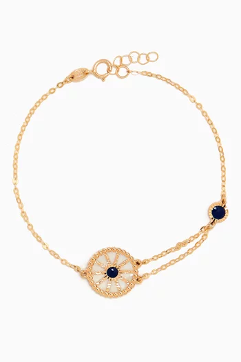 Amelia Dubai Mother of Pearl Reversible Bracelet in 18kt Gold