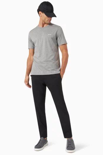 Logo-embroidered T-shirt in Cotton