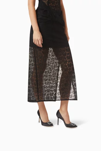 حذاء كلاسيك هانجيسي بحلية بتصميم إبزيم وكعب 90 مم ستان