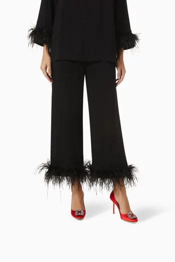 حذاء كلاسيك هانجيسي بحلية بتصميم إبزيم وكعب 90 مم ستان