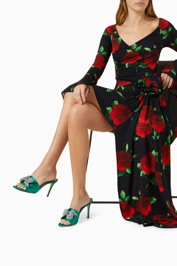 Amna 90 Mules in Satin