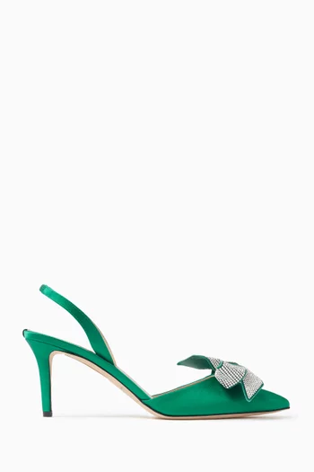 Emmanuel 70 Slingback Sandals in Satin