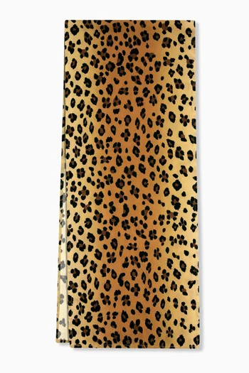 Leopard Runner in Linen Sateen