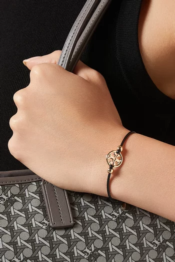 Miller Slider Bracelet in Gold-plated Brass & Leather