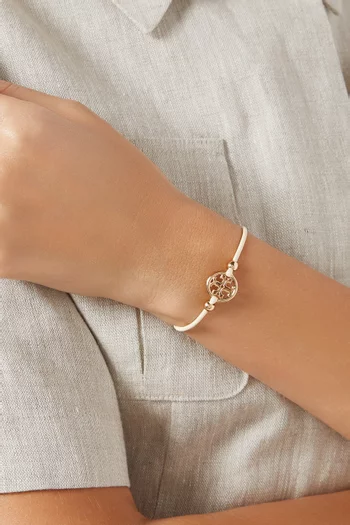 Miller Slider Bracelet in Gold-plated Brass & Leather