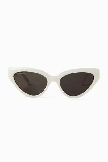 Solid Cat-eye Frame Sunglasses in Acetate