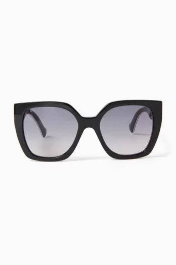 Oversized Cat-eye Sunglasses in Recycled Acetate