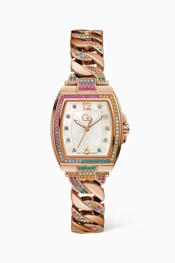 Limited Edition Couture Tonneau Chain Quartz Watch, 33 x 39mm