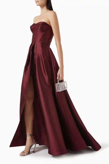 Corset Top Gown in Satin